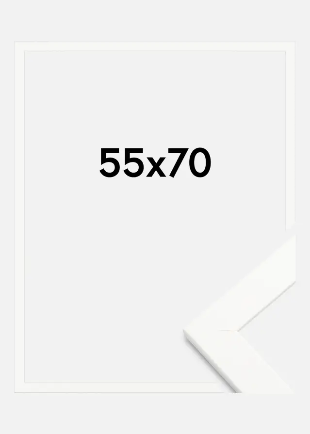 Moldura Trendline Vidro acrílico Branco 55x70 cm