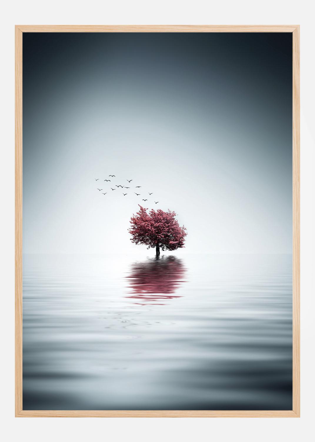 Product Image for Autumn Trees Reflected Blue Lake Póster (21x29.7 cm (A4))