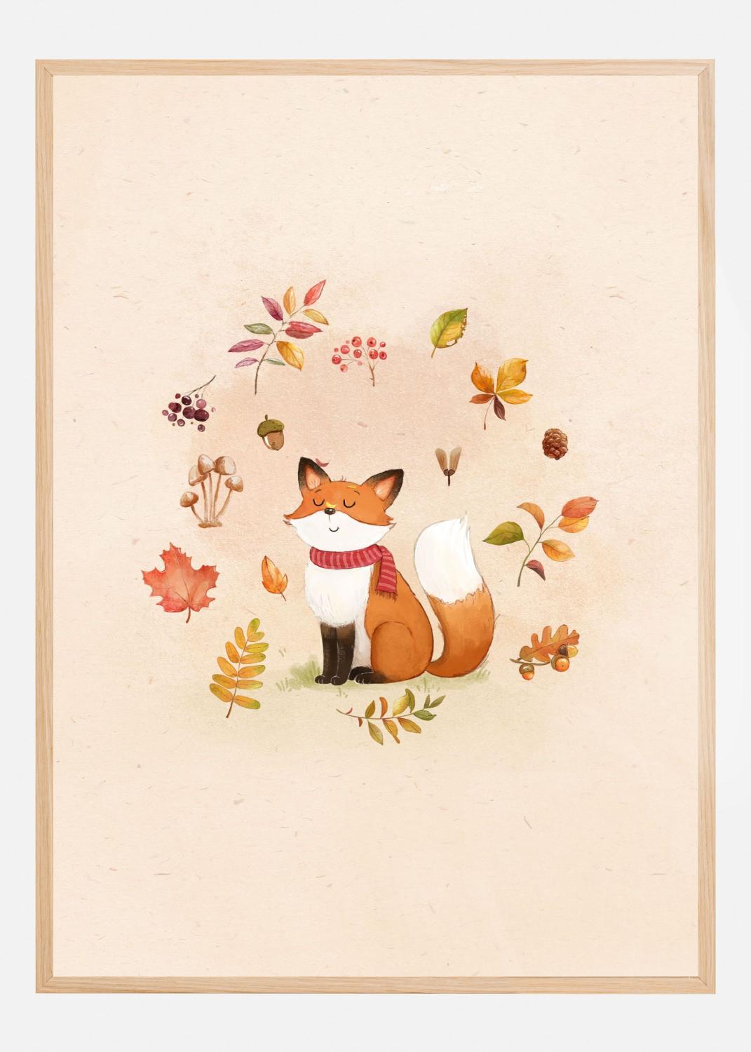 Product Image for Fox In Fall Foliage Póster (21x29.7 cm (A4))