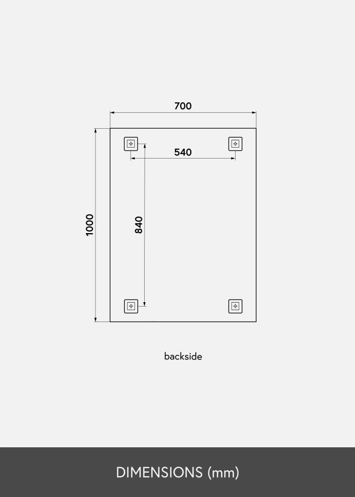 KAILA Espelho Sharp 70x100 cm