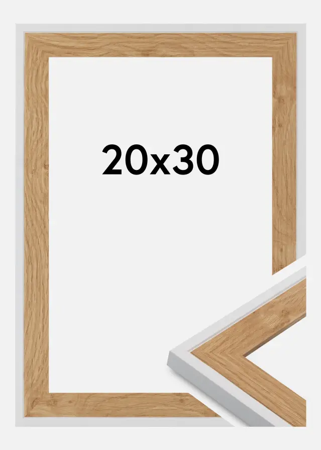 Moldura Clearline Vidro acrílico Branco 20x30 cm