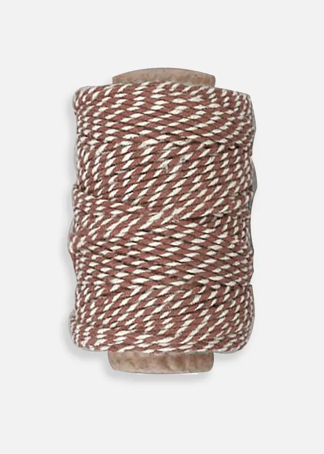 Fio de algodão Castanho/Branco