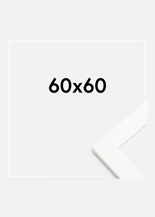 Moldura Trendline Vidro acrílico Branco 60x60 cm