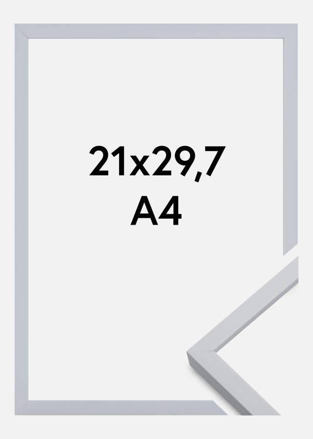 Moldura Oslo Vidro acrílico Branco 21x29,7 cm (A4)