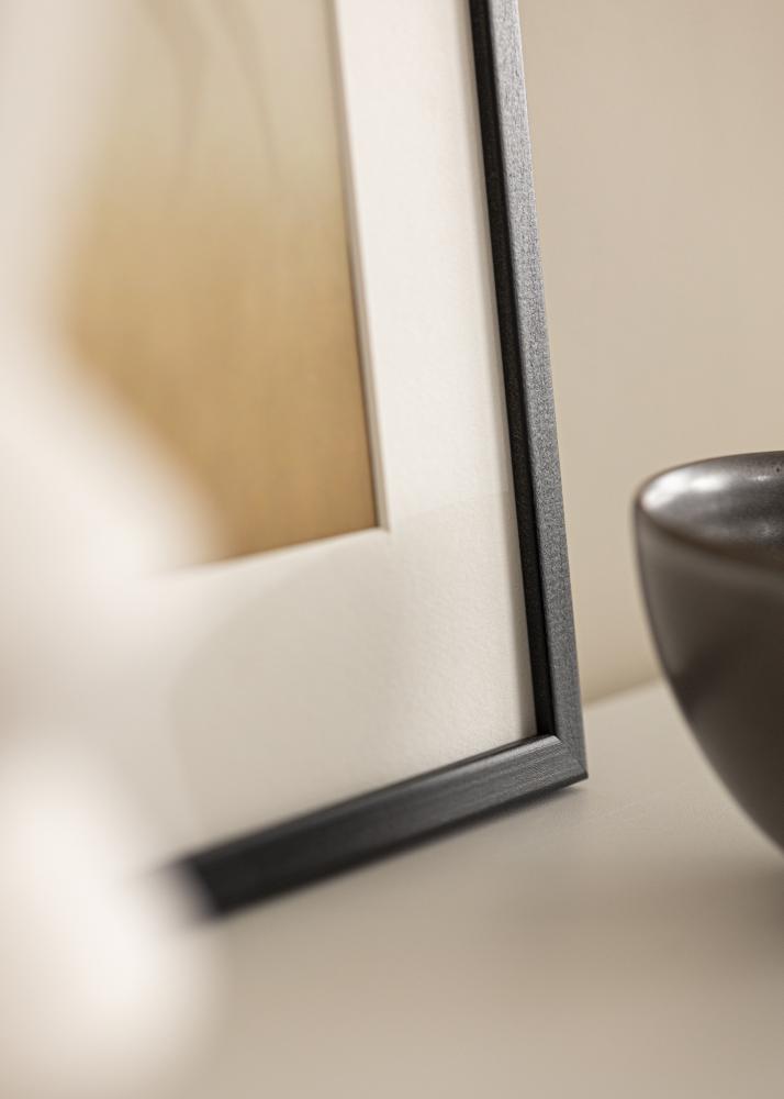 Moldura Kaspar Vidro acrílico Preto 25x70 cm