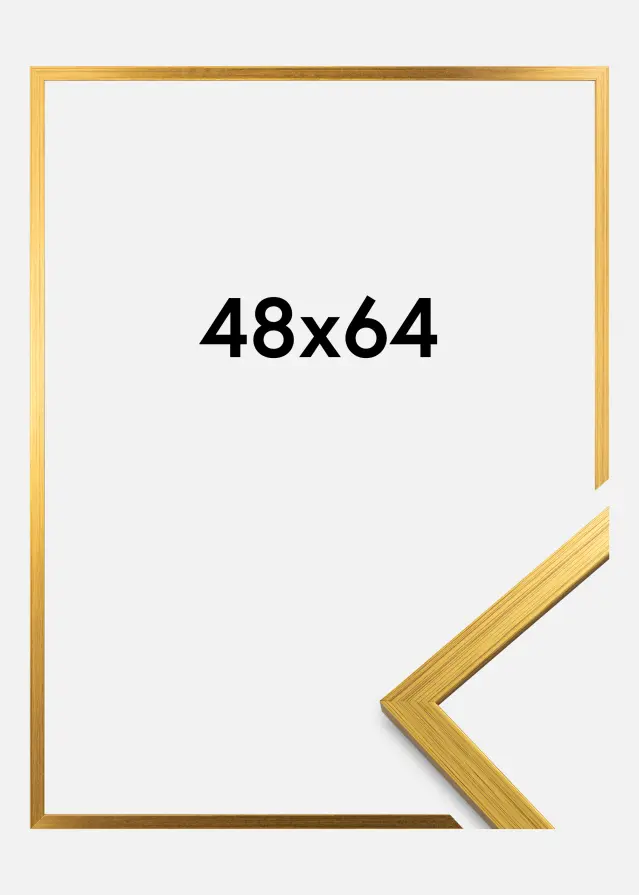 Moldura Edsbyn Vidro acrílico Dourado 48x64 cm