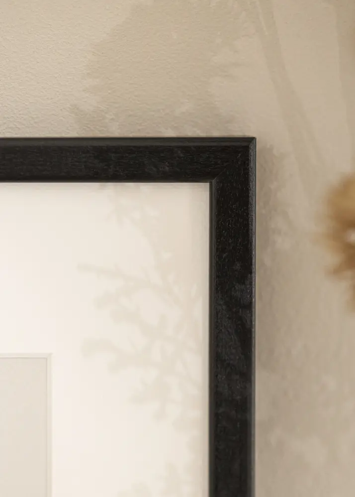 Moldura Kaspar Preto 50x50 cm - Passe-partout Branco 40x40 cm