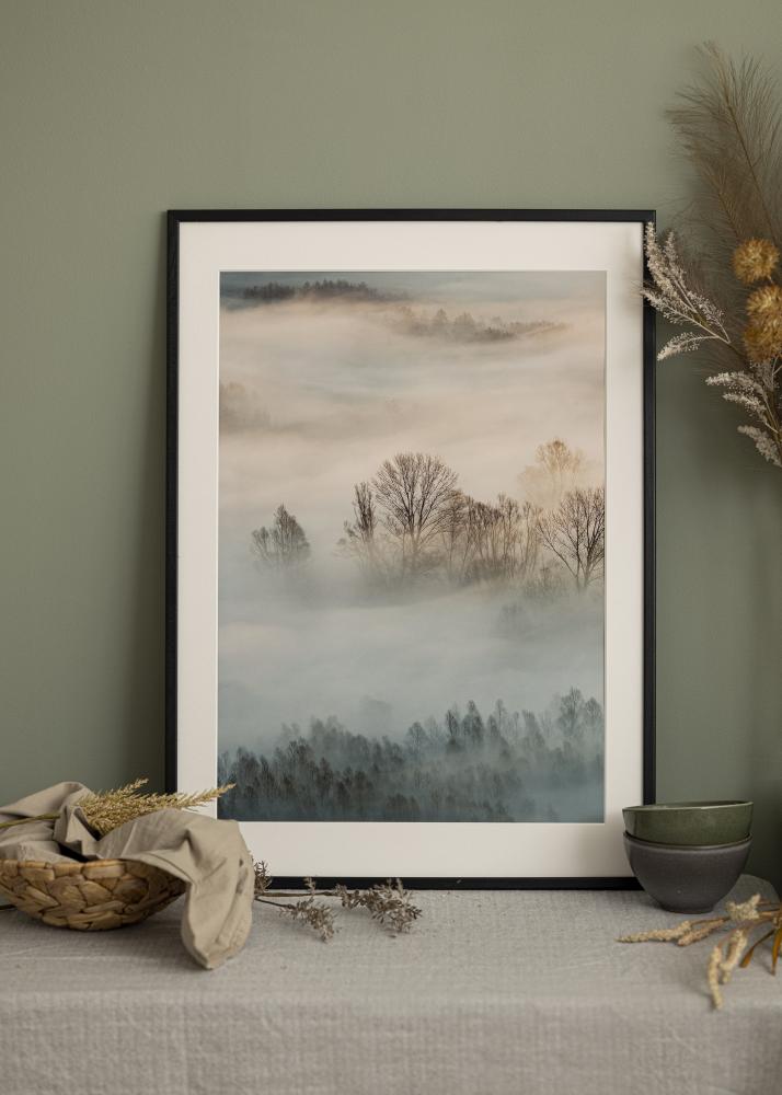 Moldura Kaspar Vidro acrílico Preto 25x70 cm