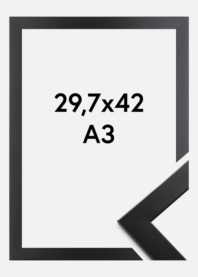 Moldura Trendline Vidro acrílico Preto 29,7x42 cm (A3)