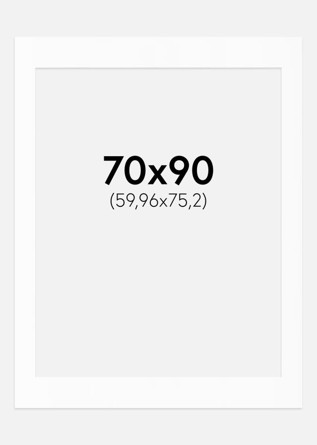 Passe-partout Branco Padrão (Bordo interior branco) 70x90 cm (59,96x75,2)