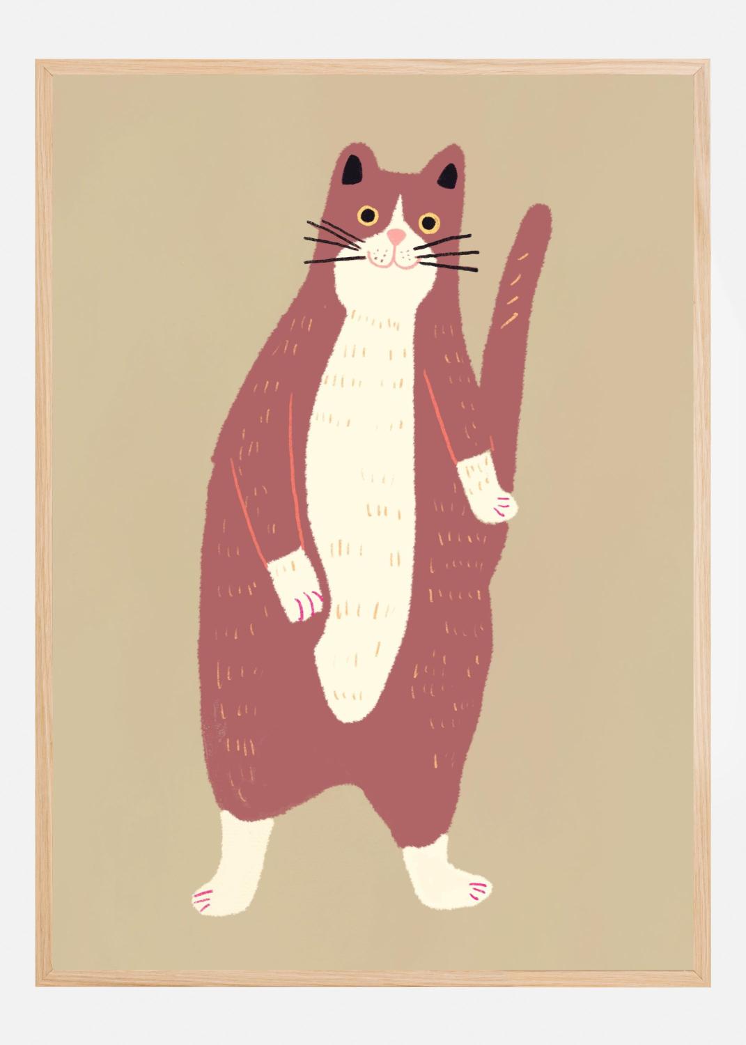 Product Image for Brown and white cat Póster (21x29.7 cm (A4))
