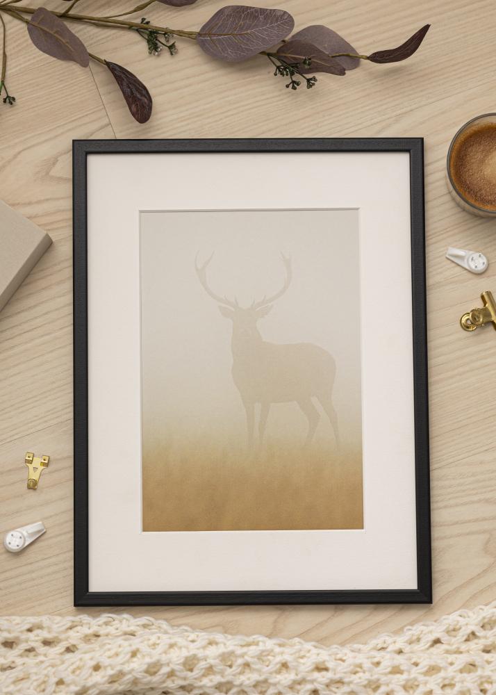 Moldura Kaspar Vidro acrílico Preto 25x70 cm