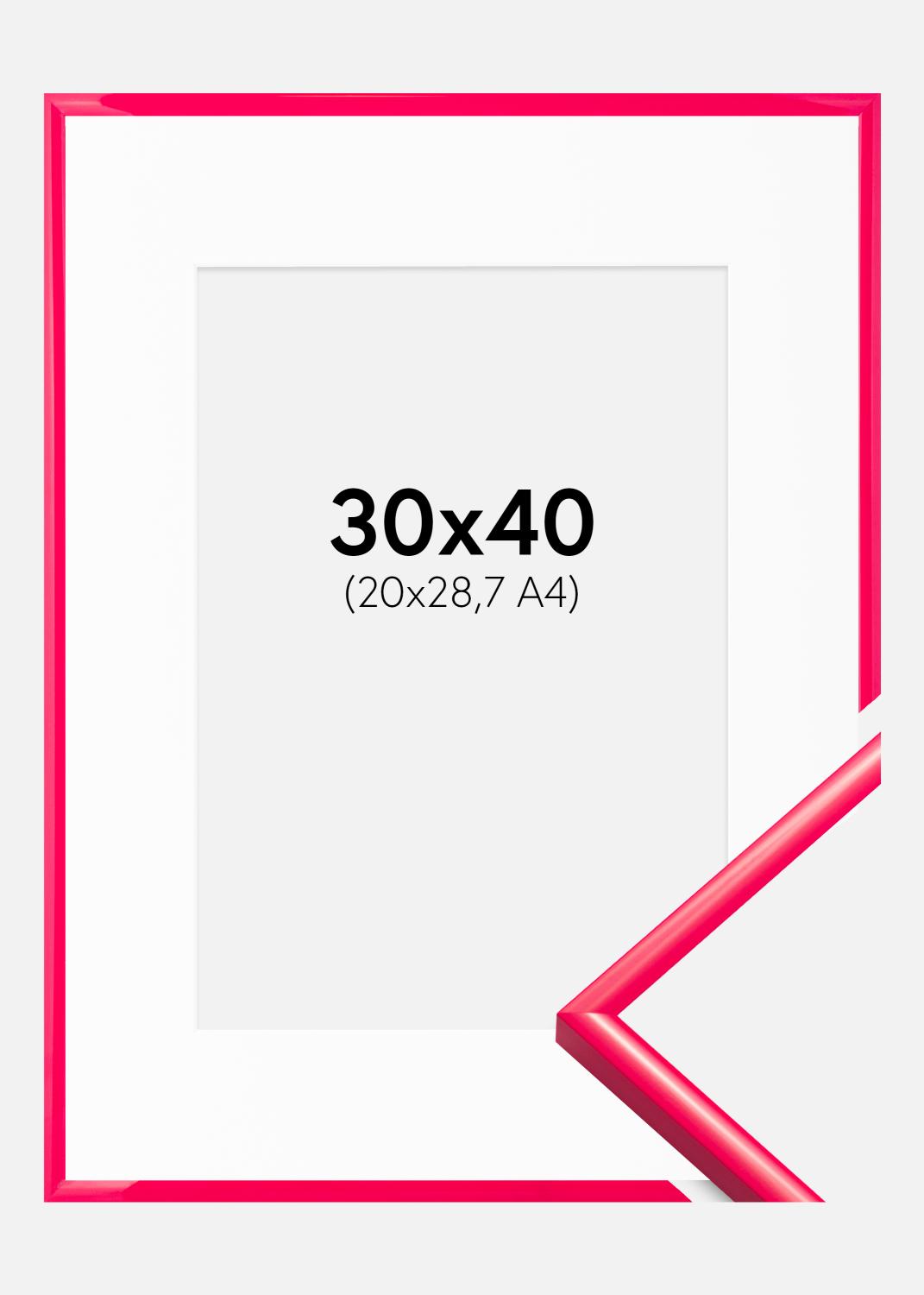 Product Image for Moldura New Lifestyle Hot Pink 30x40 cm - Passe-partout Branco 21x29,7 cm (A4)