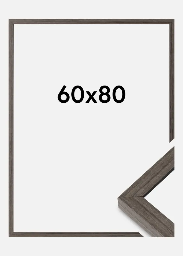 Moldura Hermes Vidro acrílico Grey Oak 60x80 cm