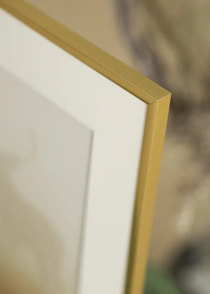 Moldura New Lifestyle Dourado 70x100 cm - Passe-partout Branco 60x90 cm