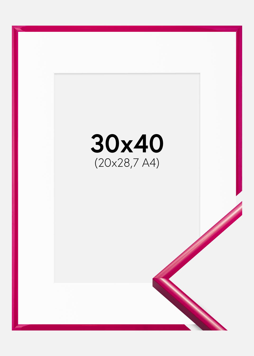 Product Image for Moldura New Lifestyle Rosa-escuro 30x40 cm - Passe-partout Branco 21x29,7 cm