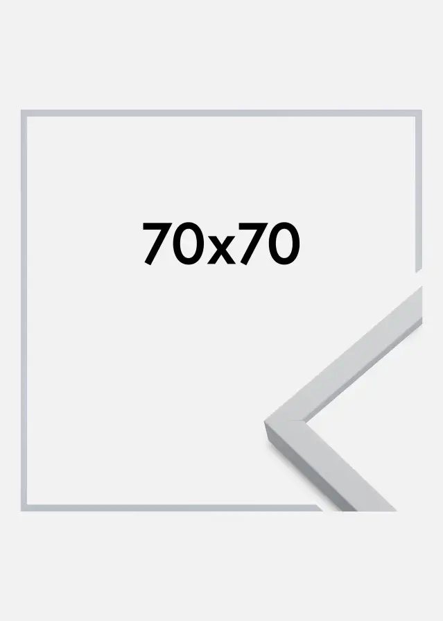 Moldura Oslo Vidro acrílico Branco 70x70 cm