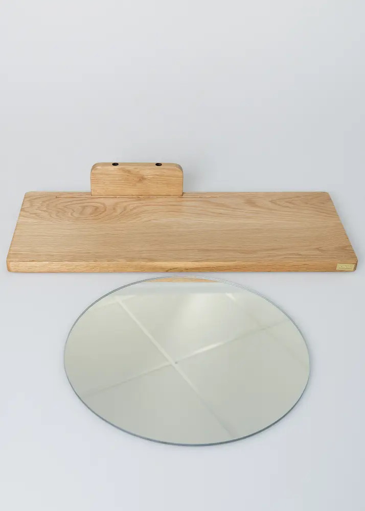 Espelho Round Shelf 26x50 cm