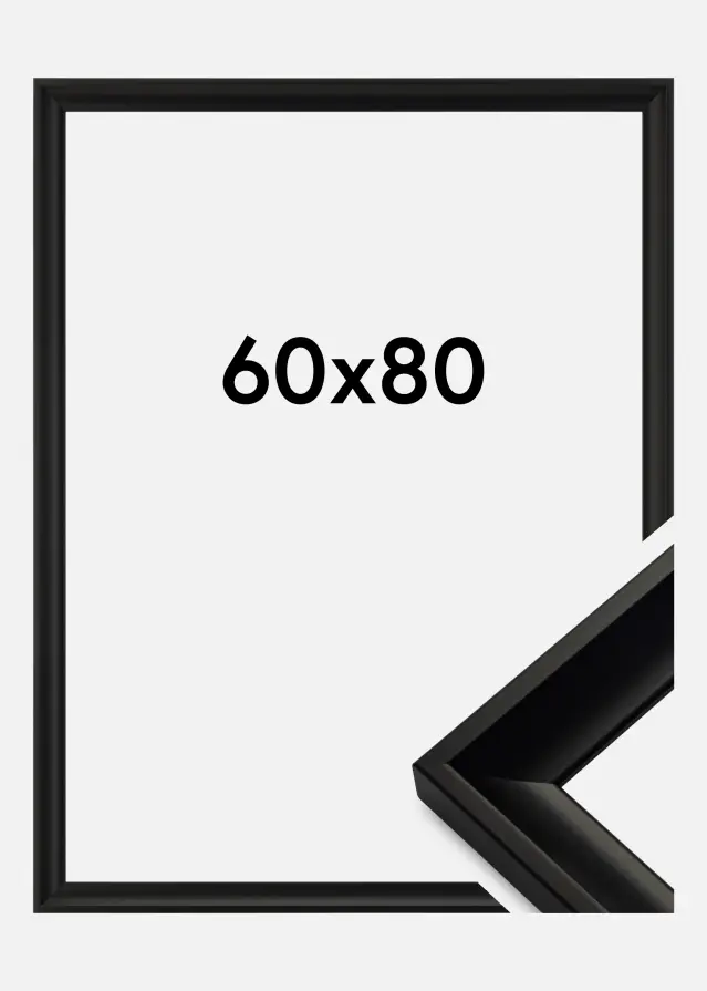 Moldura Öjaren Vidro acrílico Preto 60x80 cm