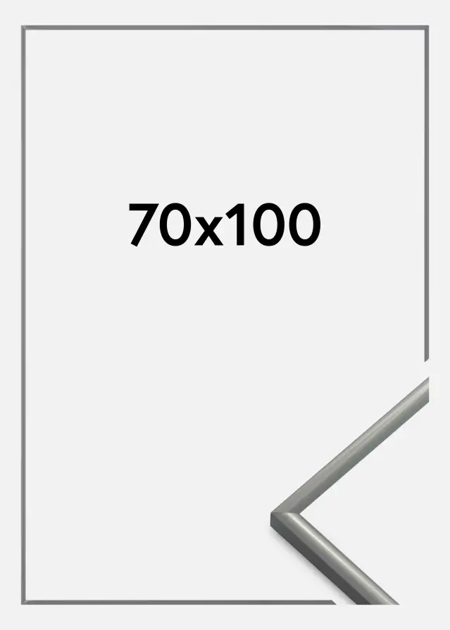 Moldura New Lifestyle Vidro acrílico Cinzento-claro 70x100 cm