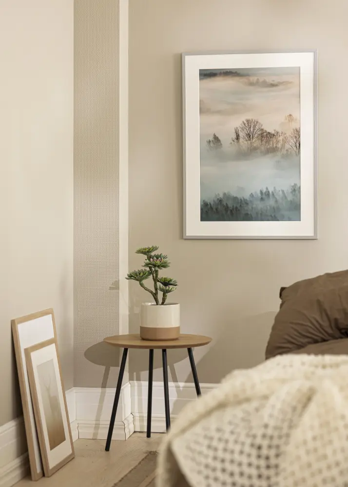Moldura Edsbyn Grey 42x59,4 cm (A2) - Passe-partout Branco 25x38 cm