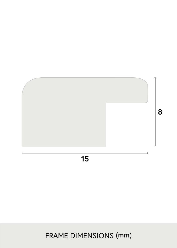 Moldura Liv Vidro acrílico Branco 30x40 cm