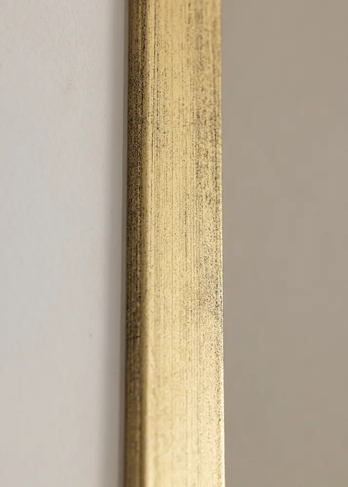 Moldura Stilren Dourado 42x59,4 cm (A2) - Passe-partout Branco 25x38 cm