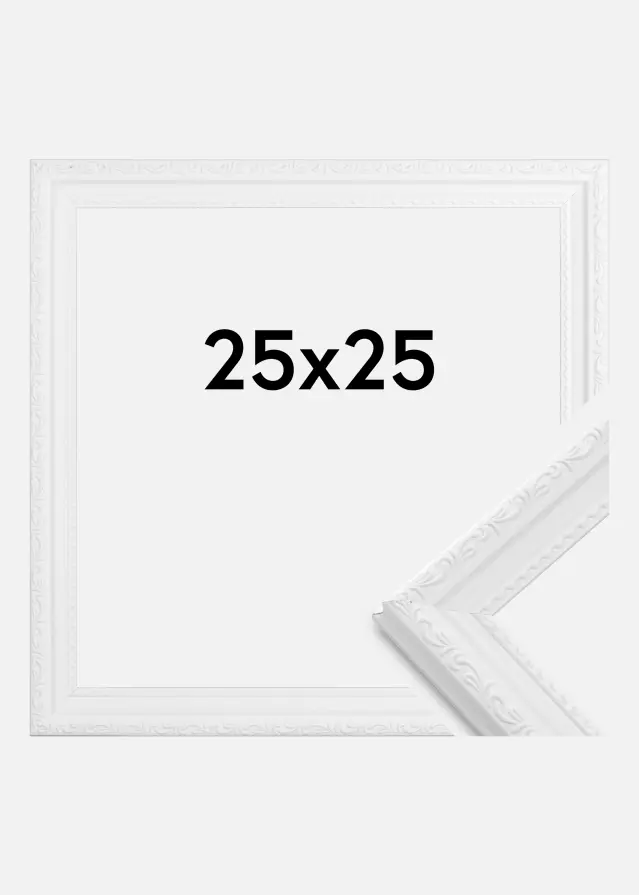 Moldura Abisko Vidro acrílico Branco 25x25 cm