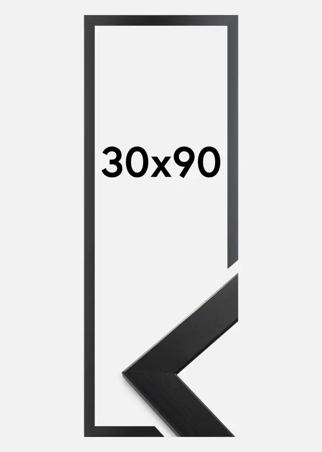 Moldura Trendline Vidro acrílico Preto 30x90 cm