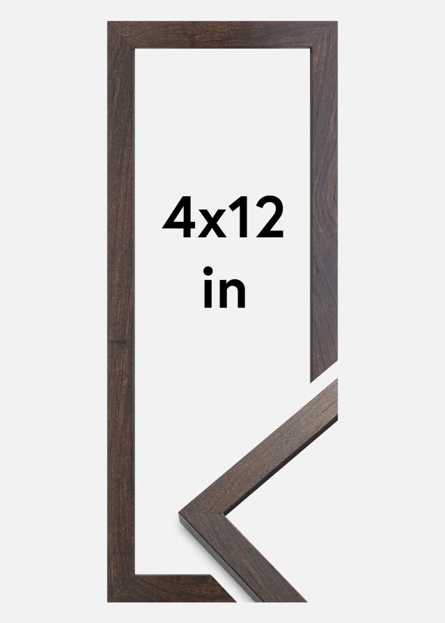 Moldura Trendy Vidro acrílico Nogueira 4x12 inches (10,16x30,5 cm)