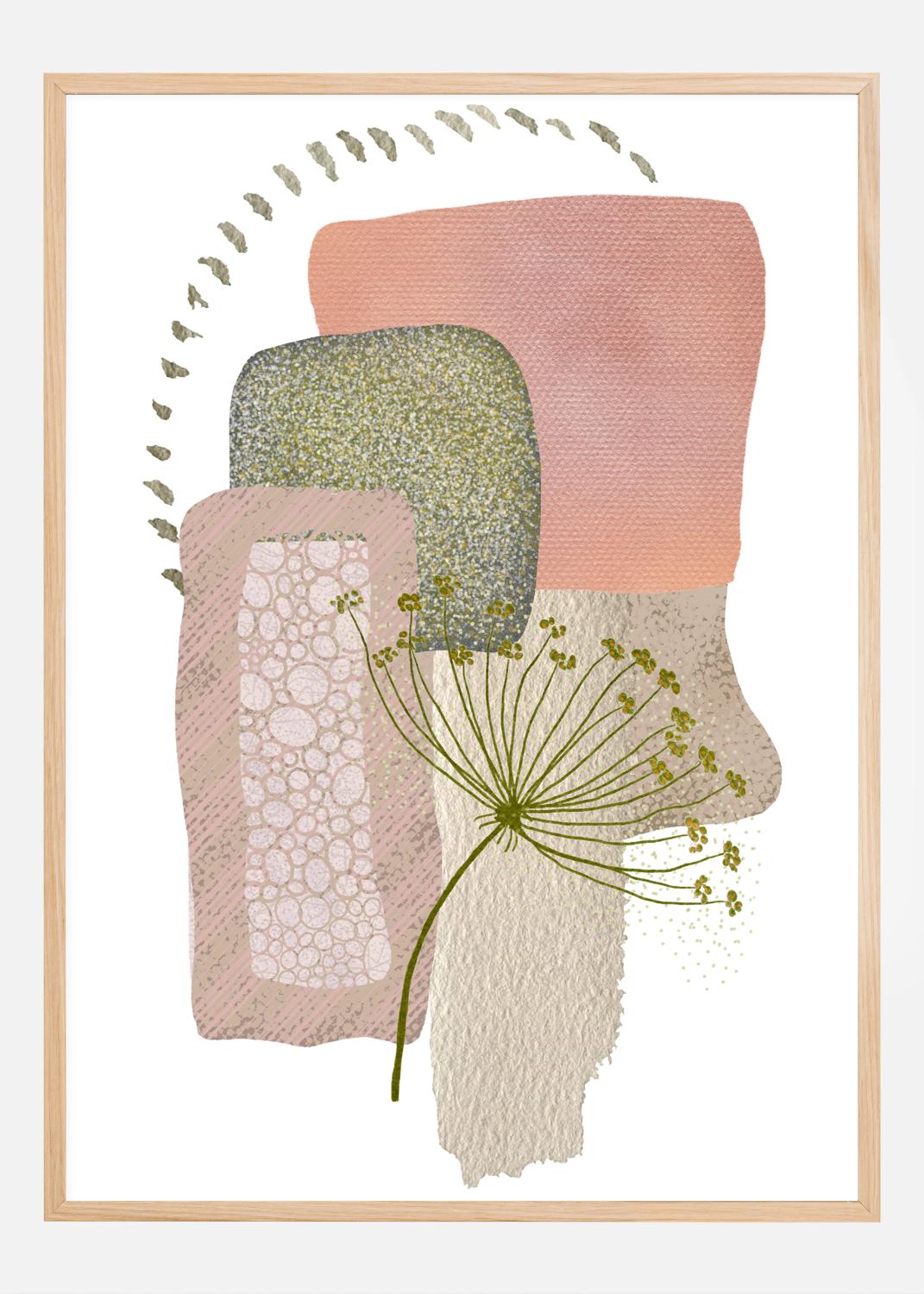 Product Image for Delicate Pink and Green 1 Póster (21x29.7 cm (A4))