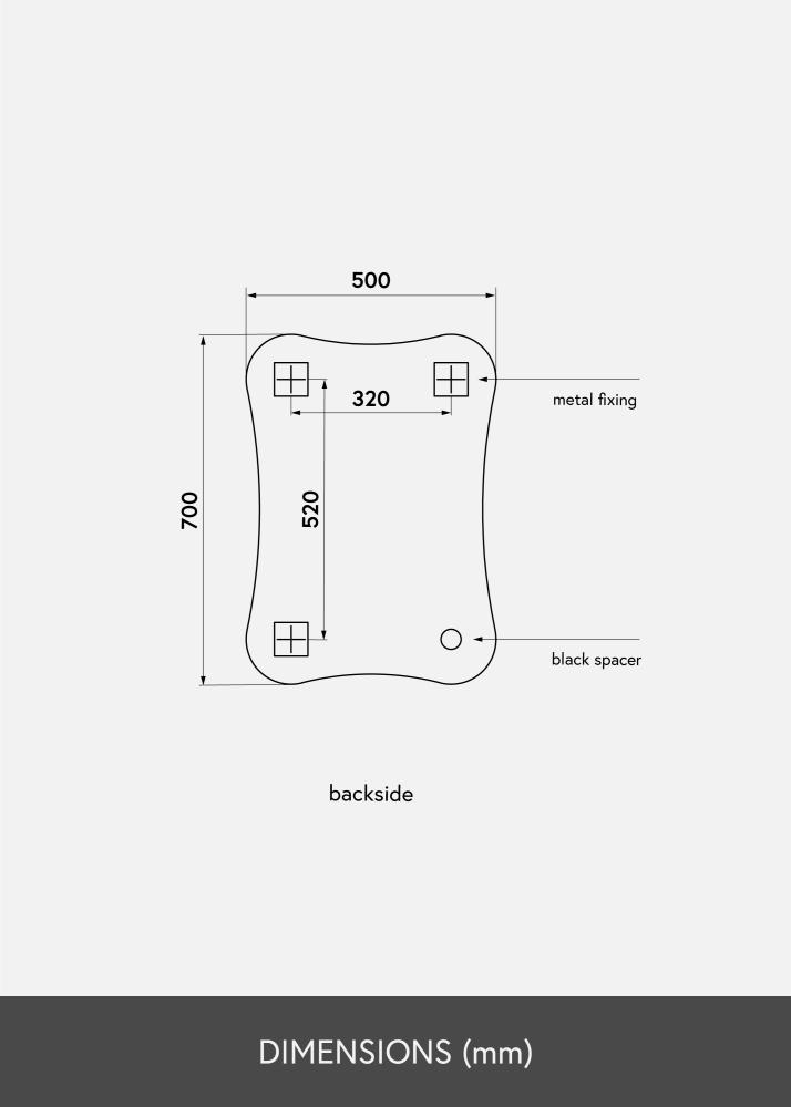 KAILA Espelho Concave 50x70 cm