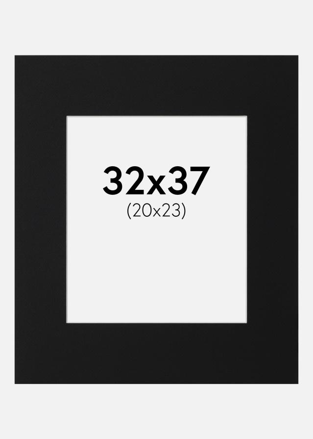 Passe-partout Preto Padrão (Bordo interior branco) 32x37 cm (20x23)