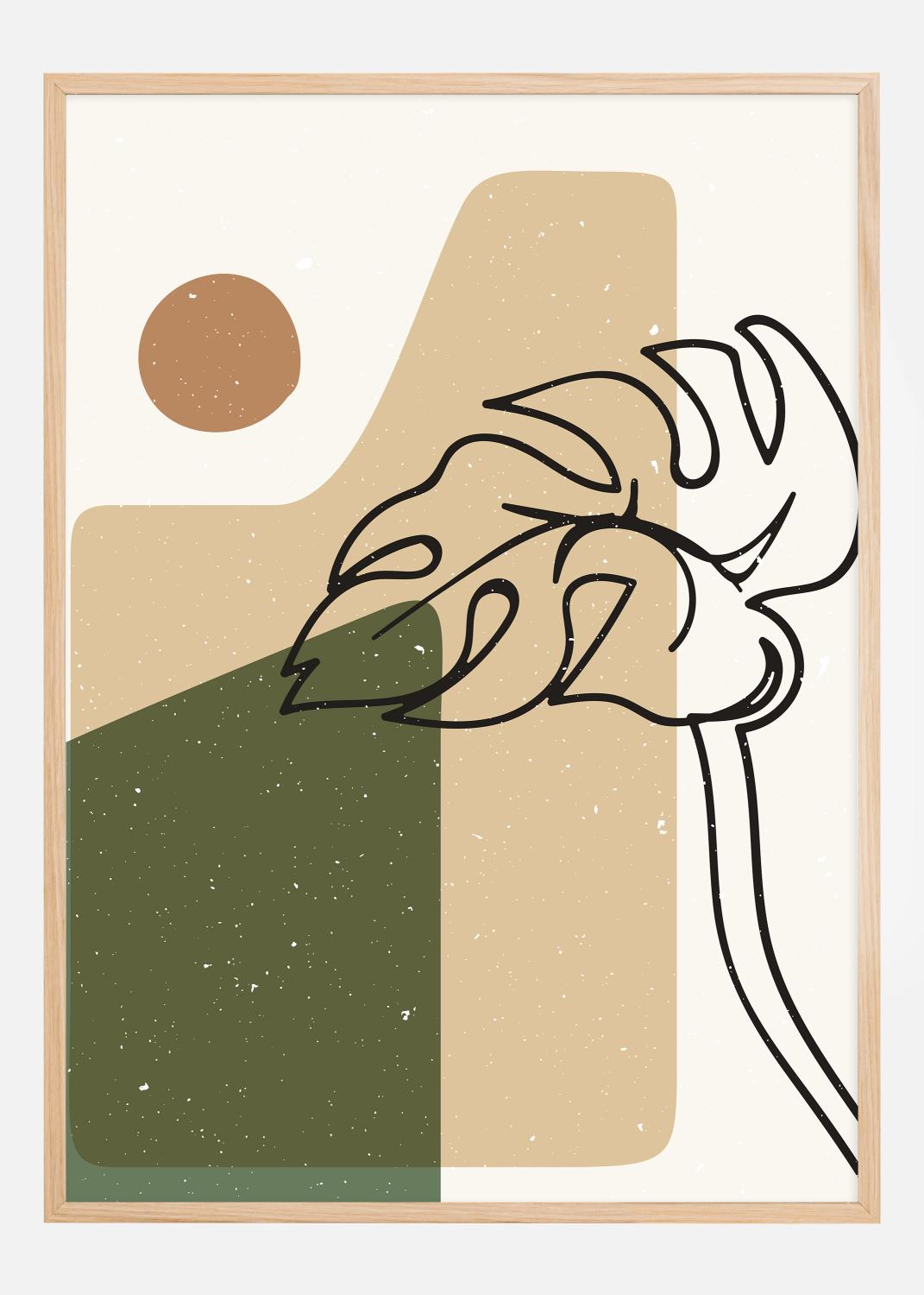 Product Image for Abstract composition monstera Póster (21x29.7 cm (A4))