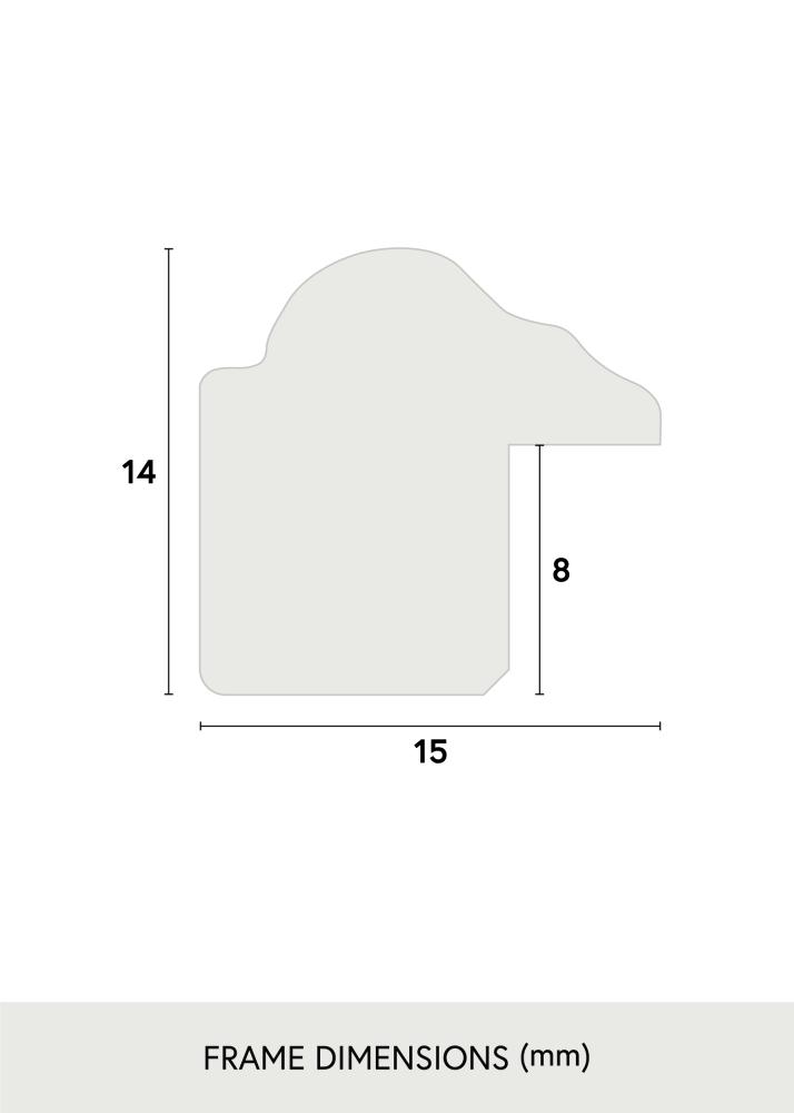 Moldura Horndal Vidro acrílico Prateado 9x13 cm