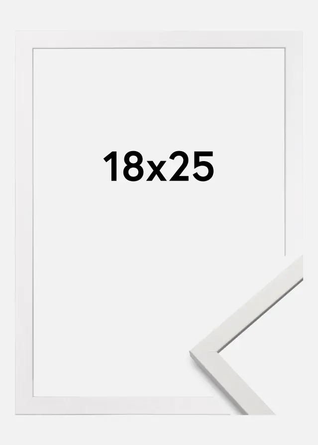 Moldura Edsbyn Vidro acrílico Branco 18x25 cm
