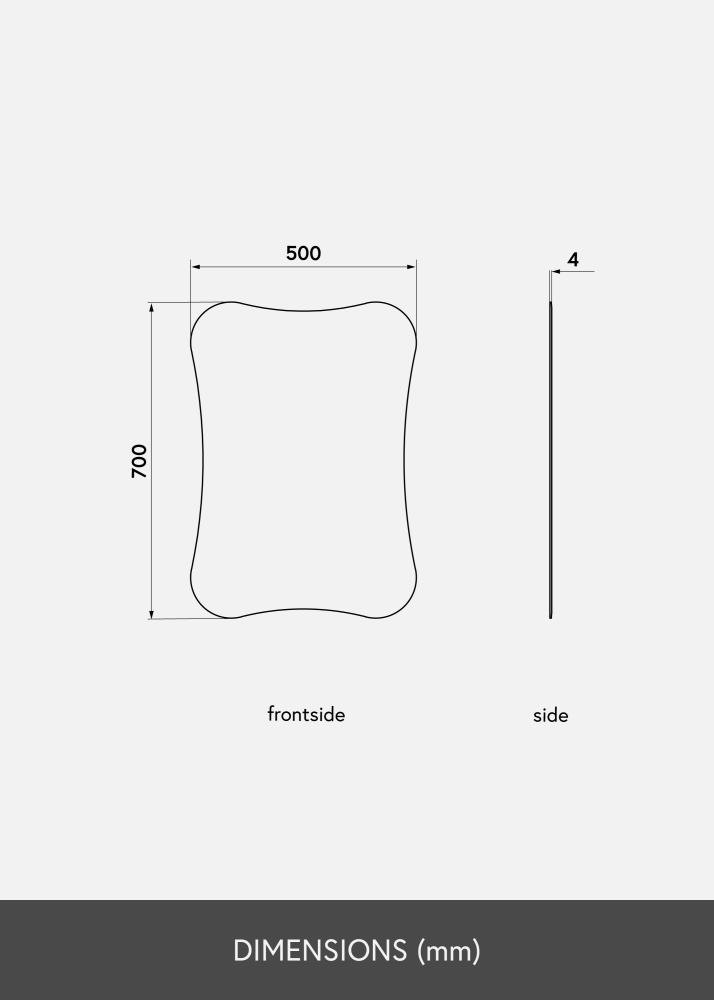 KAILA Espelho Concave 50x70 cm