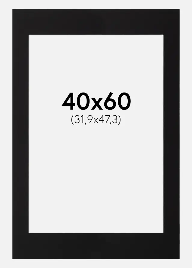 Passe-partout Canson Preto (Bordo interior branco) 40x60 cm (31,9x47,3 - A3+)