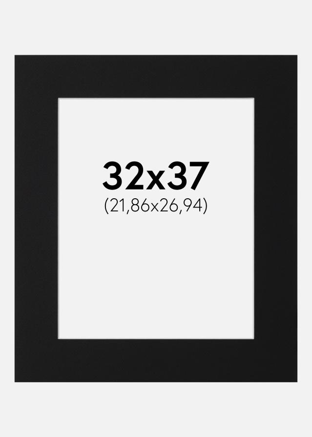 Passe-partout Preto Padrão (Bordo interior branco) 32x37 cm (21,86x26,94)