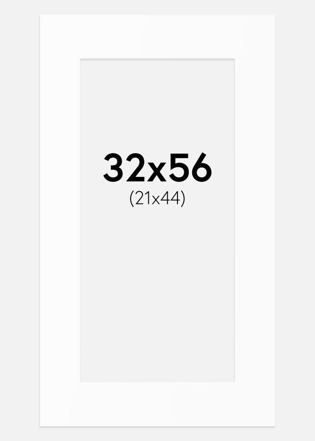 Passe-partout Branco Padrão (Bordo interior branco) 32x56 cm (21x44)