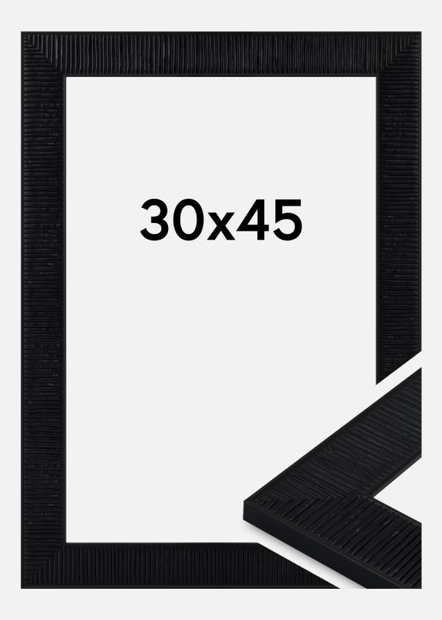 Moldura Lund Vidro acrílico Preto 30x45 cm
