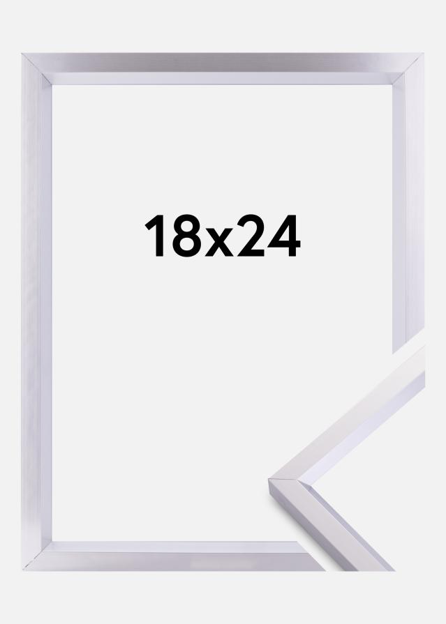 Moldura Steel Style Prateado 18x24 cm