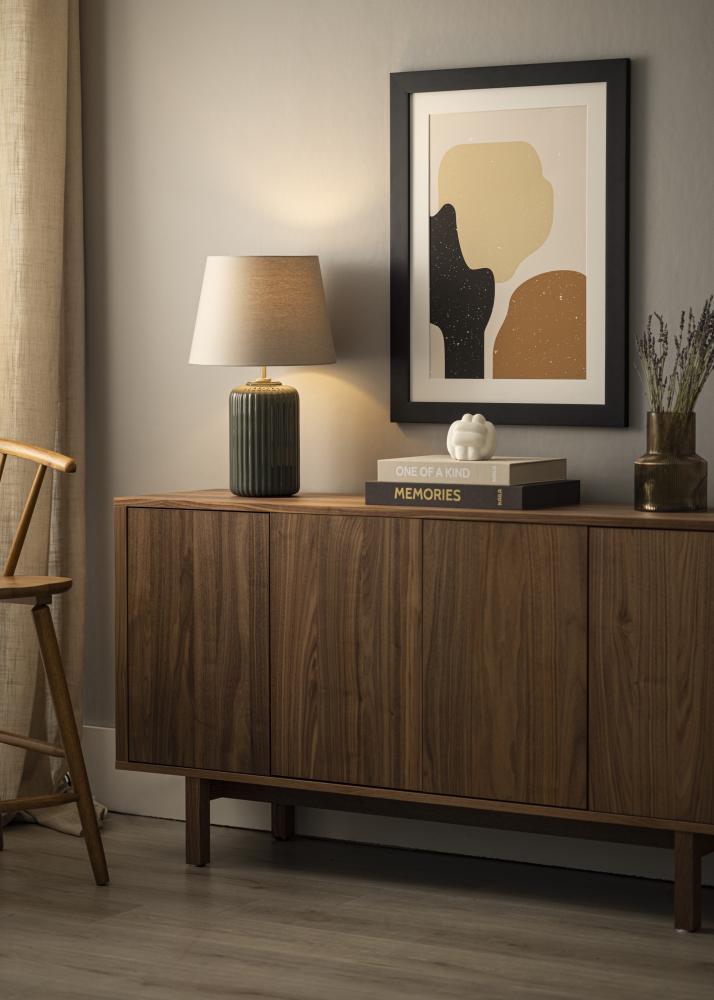 Härjedalen Preto 85x115 cm - Passe-partout Branco 70x100 cm