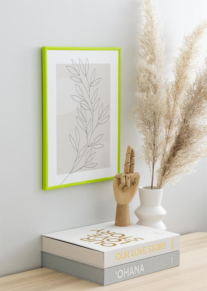 Moldura New Lifestyle May Green 30x40 cm - Passe-partout Branco 20x30 cm