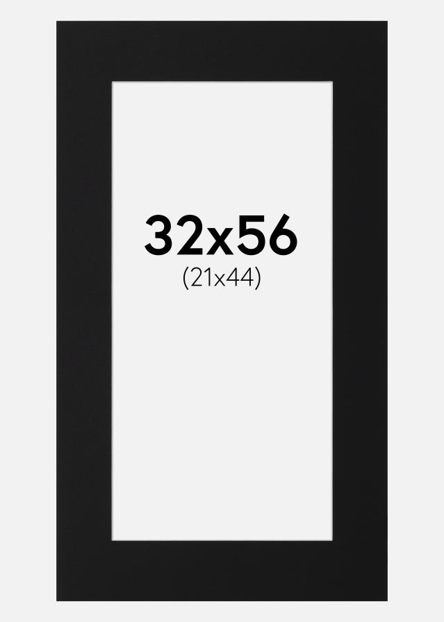 Passe-partout Preto Padrão (Bordo interior branco) 32x56 cm (21x44)
