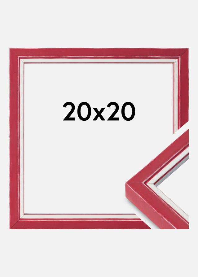 Moldura Diana Vidro acrílico Vermelho 20x20 cm