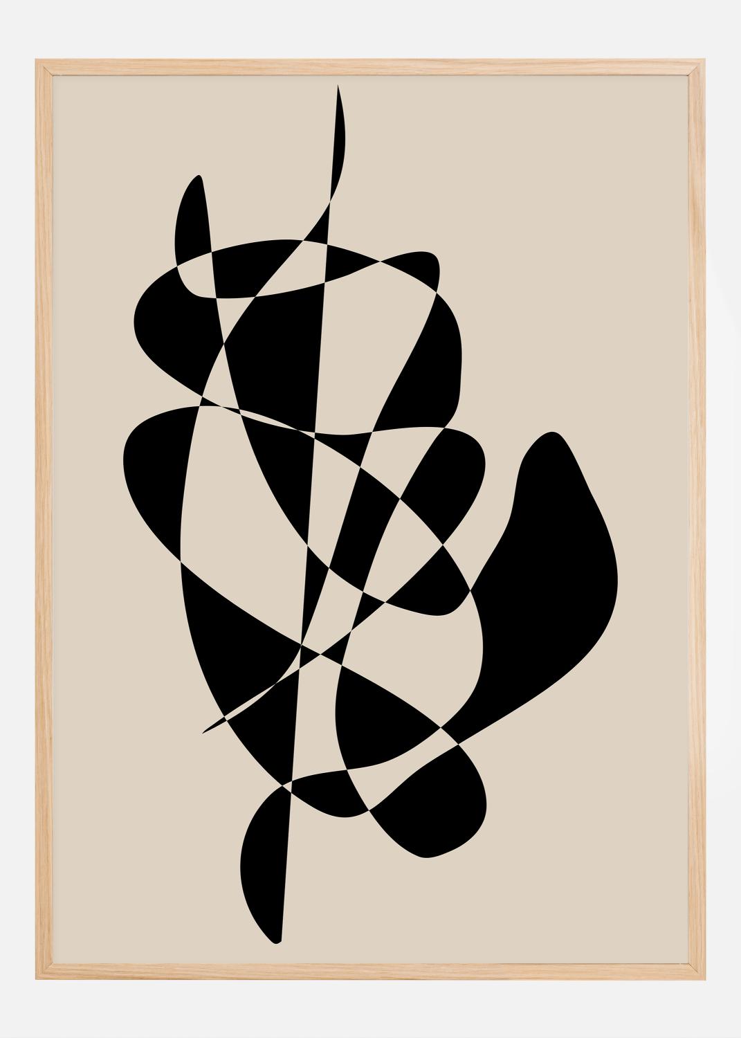 Product Image for Abstract Black Shapes Artwork Póster (21x29.7 cm (A4))