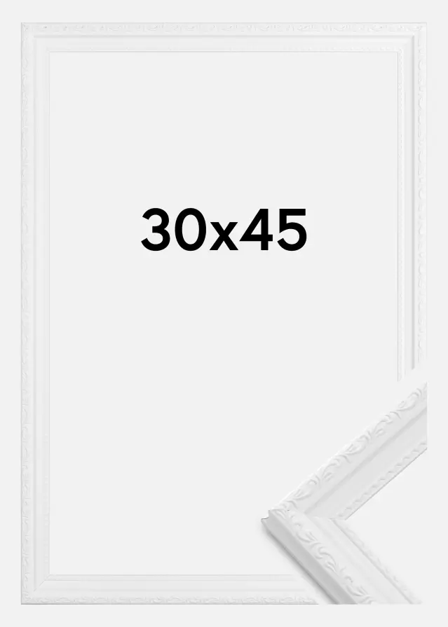 Moldura Abisko Vidro acrílico Branco 30x45 cm