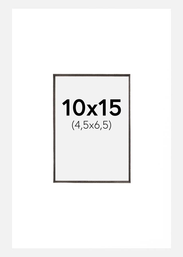 Passe-partout Branco (Bordo interior preto) 10x15 cm (4,5x6,5 cm)