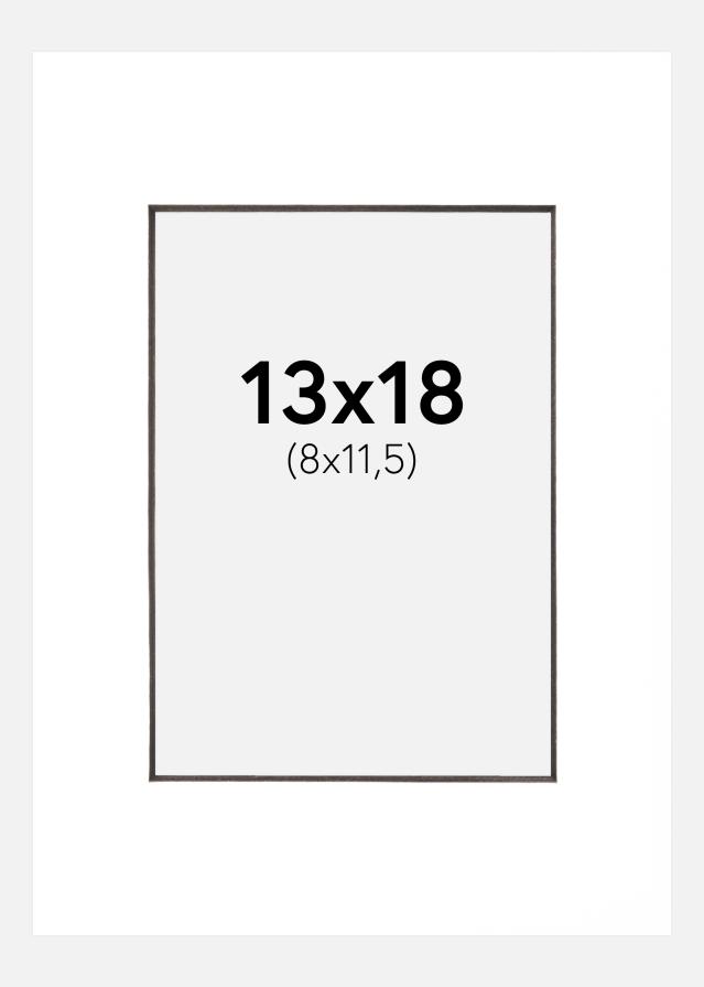 Passe-partout Branco (Bordo interior preto) 13x18 cm (8x11,5 cm)